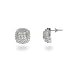 Eve's Addiction Stephanie's Silver Pave Cushion Cable Earrings