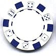Two-Toned Dice Chips (11.5g) 100 White w/ Tray