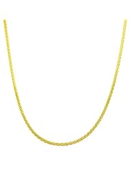 14 Karat Yellow Gold 1.5-mm Flat Wheat Chain (16 Inch)