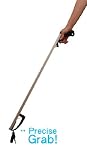 Ez2care Alumium Reacher with Magnetic Tip and Ergo Handle, Silver, 30-Inch