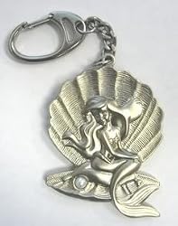 Ariel The Little Mermaid Pearl Pewter Key Chain