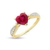 Created Ruby Heart Ring