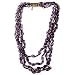 Gemstone Necklace In Amethyst Healing Beads Handmade Jewelry Indian Style 17 inches (pgem033)