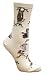 Owls Bird Cotton Wildlife Animal Art Print Socks 9-11 Featuring Barred Owl, Great Horned Owl, Burrowing Owl, Screech Owl