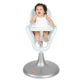 Boon Flair Pneumatic Pedestal Highchair - Frosty Blue and White