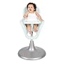 Boon Flair Pneumatic Pedestal Highchair - Frosty Blue and White
