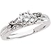 14K White Gold Semi-mount Celtic Diamond Engagement Ring