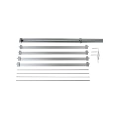 IKEA Schiebegardinen-Set "Division" komplettes Aufh�ngeset bis 230cm INKL. 4 Laufleisten + 1 Gardinenschiene + 3 Wandbesfestigungen