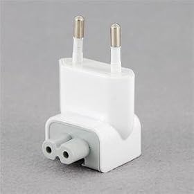 EU Standard AC Power Adapter Plug for Apple MAC Laptop (White)