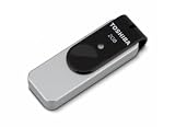 Toshiba Swivel-Retractable 32 GB Flash Drive, Silver/Black (PA3877U-1MBB)