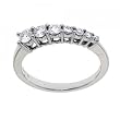14KT White Gold Journey Ring 1/2cttw Graduated Diamonds