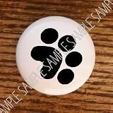 DOGS CANINE BLACK PAW PRINT DOG DRAWER PULLS KNOBS