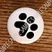 DOGS CANINE BLACK PAW PRINT DOG DRAWER PULLS KNOBS