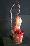 Hanging Bleeding Head on a Chain Fountain