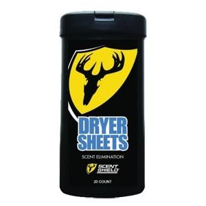 Scent Shield Men's Dryer Sheets (Black, 20-Count)