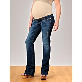 A Pea in the Pod Collection: True Religion Billy Secret Fit Belly(tm) Signature Pocket Straight Leg Maternity Jeans