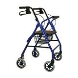 Soft Seat Alum. Rollator with Straight Backrest