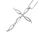 Oliver Weber 8816 Rhodium Plated Metal Swarovski Crystal Ladies Pendant + 15.5 Chain