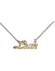 Name Necklaces Leah - Personalized Necklace Gold Plated 18K, Belcher Chain, 2mm Thick