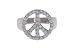 Sterling Silver Peace Ring with Accent CZ Stones