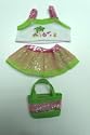 Pink and Green with Bag Outfit for Webkinz and 8" - 10" Make Your Own Stuffed Animals