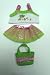 Pink and Green with Bag Outfit fits most Webkinz, Shining Star and 8" - 10" Make Your Own Stuffed Animals