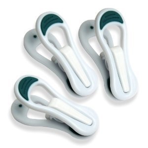 Honey-Can-Do HNGZ01327 Soft touch Universal Grip Clips, White/Blue, 36-Pack