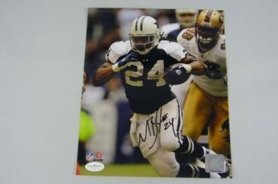 Cowboys Marion Barber Autographed/Hand Signed Authentic 8x10 Photo JSA 3
