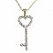 10K.05CTW Heart Shaped Key Pendant