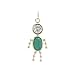 10K Yellow Gold Baby Boy Birthstone Pendant