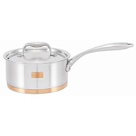 Marco Pierre White Stainless Steel with Copper Base 20 cm Vegetable Pan + Lid