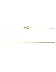 14K Yellow Gold - 20" 0.3 MM. Flat Curb Necklace Gold Chain