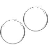 14K White Gold 30mm Sq Omega Necklace Back Hoop Earrings JewelryWeb Reviews 31GCBiR6 cL. SL160 14K White Gold 30mm Sq Omega Necklace Back Hoop Earrings JewelryWeb Reviews