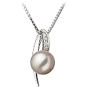 PearlsOnly Destina White 7-8mm AA Japanese Akoya Sterling Silver Pearl Pendant
