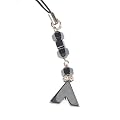 Hand Crafted Cellular Phone Charm - Onyx - 