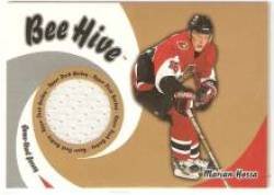 2003-04 Beehive Jerseys #JT33 Marian Hossa - Ottawa Senators (Piece of Authentic Game-Worn Jersey) (Hockey Cards)