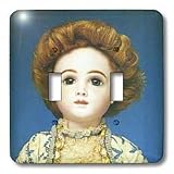 Florene Vintage - 1880 Bisque Doll - Light Switch Covers - double toggle switch