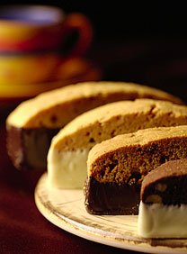 Dilettante Chocolates Deluxe Butter Biscotti Chocolate Dipped - 4 Pieces by Dilettante