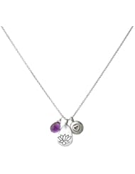 Satya Jewelry "Awaken" Sterling Silver and Amethyst Necklace, 18"