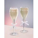 Bride & Groom Tulip Glasses