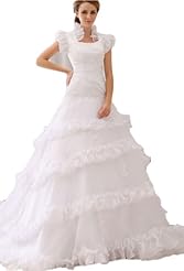 Beaded Applique Lace Organza/Satin Square Neck Evening Dress 