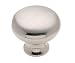 Amerock, BP853-G9?Anniversary Knob, 1-3/16" Diameter, Sterling Nickel