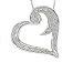 0.50ct. 14k. White Gold Diamond Heart Shape Pendant