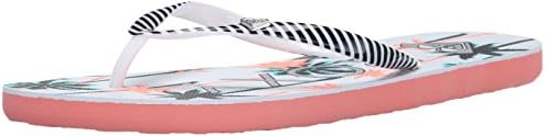 Roxy Women's Mimosa V Sandals Flip Flop, White Smooth, 10 M US