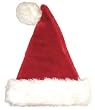 17" Plush Red and White Traditional Christmas Santa Hat - Adult Size