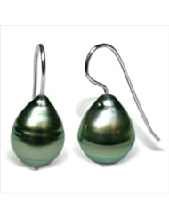 18K white gold Eide Black Tahitian cultured pearl earring