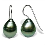 18K white gold Eide Black Tahitian cultured pearl earring