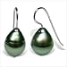 18K white gold Eide Black Tahitian cultured pearl earring