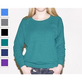 Buy American Apparel Tri-Blend Light Weight Raglan Pullover
