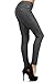 Womens Pull On Cotton Blend Color Jeggings Grey Medium-Large
